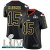 Nike Chiefs #15 Patrick Mahomes Lights Out Black Super Bowl LIV 2020 Stitched NFL Limited Rush Jersey