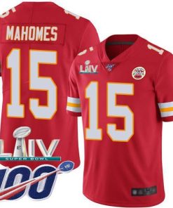 Nike Chiefs #15 Patrick Mahomes Red Super Bowl LIV 2020 Team Color Stitched NFL 100th Season Vapor Untouchable Limited Jersey