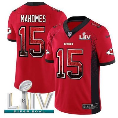 Nike Chiefs #15 Patrick Mahomes Red Super Bowl LIV 2020 Team Color Stitched NFL Limited Rush Drift Fashion Jersey