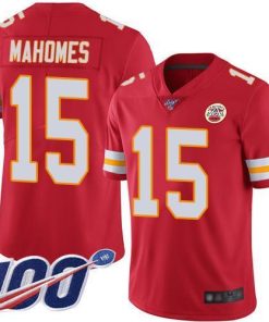Nike Chiefs #15 Patrick Mahomes Red Team Color Stitched NFL 100th Season Vapor Limited Jersey