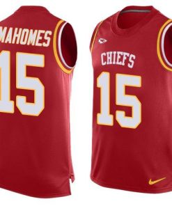 Nike Chiefs #15 Patrick Mahomes Red Team Color Stitched NFL Limited Tank Top Jersey