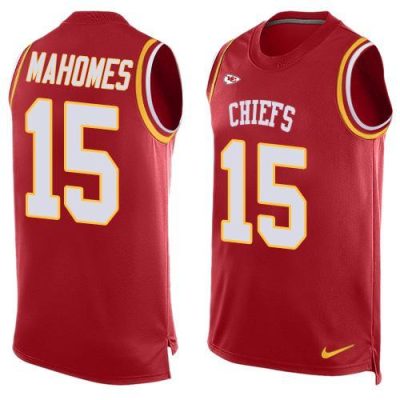 Nike Chiefs #15 Patrick Mahomes Red Team Color Stitched NFL Limited Tank Top Jersey