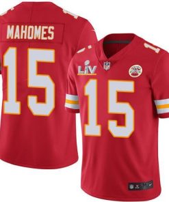 Nike Chiefs #15 Patrick Mahomes Red Team Color Super Bowl LV Bound Stitched NFL Vapor Untouchable Limited Jersey