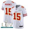 Nike Chiefs #15 Patrick Mahomes White Super Bowl LIV 2020 Stitched NFL Limited Team Logo Fashion Jersey