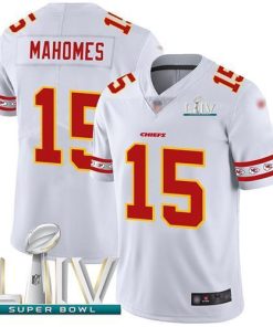 Nike Chiefs #15 Patrick Mahomes White Super Bowl LIV 2020 Stitched NFL Limited Team Logo Fashion Jersey