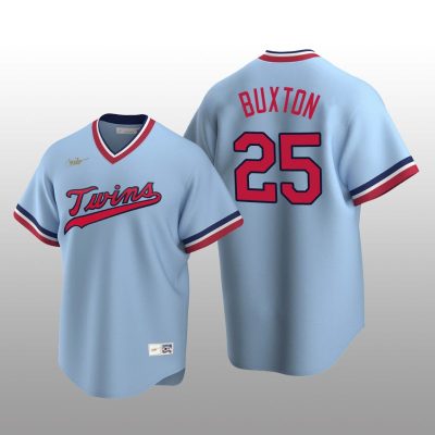 Nike Twins Men's Jersey Light Blue Road Cooperstown Collection Byron Buxton
