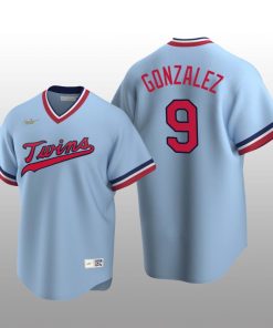 Nike Twins Men's Jersey Light Blue Road Cooperstown Collection Marwin Gonzalez