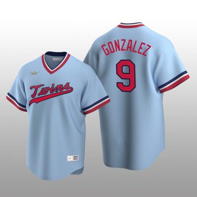 Nike Twins Men's Jersey Light Blue Road Cooperstown Collection Marwin Gonzalez