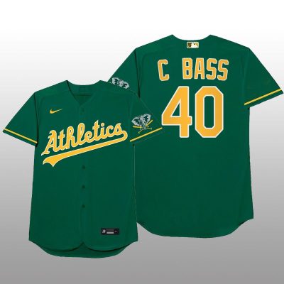 Oakland Athletics Chris Bassitt MLB Players Weekend Nickname Green Jersey