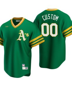 Oakland Athletics Custom Kelly Green Cooperstown Collection Road Jersey