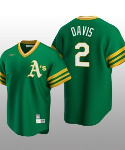 Oakland Athletics Khris Davis Kelly Green Road Cooperstown Collection Player Jersey
