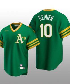 Oakland Athletics Marcus Semien Kelly Green Road Cooperstown Collection Player Jersey