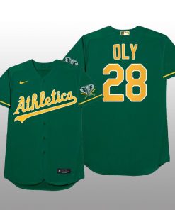 Oakland Athletics Matt Olson 2021 MLB Players Weekend Nickname Green Jersey