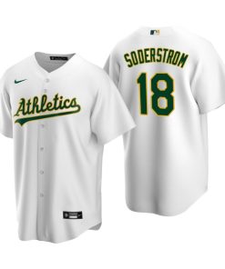 Oakland Athletics Tyler Soderstrom White 2020 MLB Draft Home Replica Jersey