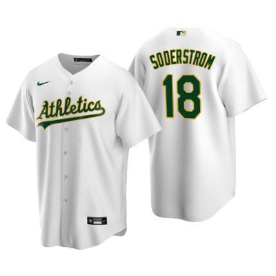 Oakland Athletics Tyler Soderstrom White 2020 MLB Draft Home Replica Jersey