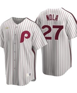 Philadelphia Phillies Aaron Nola White Cooperstown Collection Home Jersey