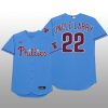 Philadelphia Phillies Andrew McCutchen 2021 MLB Players Weekend Nickname Light Blue Jersey