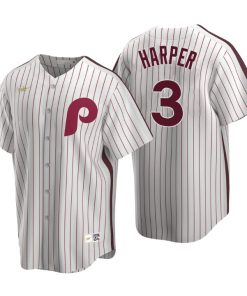 Philadelphia Phillies Bryce Harper White Cooperstown Collection Home Jersey