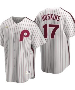 Philadelphia Phillies Rhys Hoskins White Cooperstown Collection Home Jersey