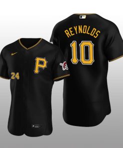 Pittsburgh Pirates Bryan Reynolds Black 2022 Alternate Alternate Team Logo Jersey