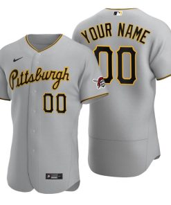 Pittsburgh Pirates Gray 2020 Road Authentic Custom Men's Jersey