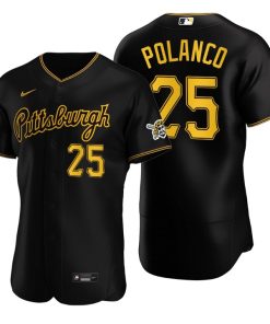 Pittsburgh Pirates Gregory Polanco Black Authentic 2020 Alternate Jersey