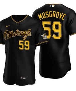 Pittsburgh Pirates Joe Musgrove Black Authentic 2020 Alternate Jersey