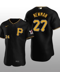 Pittsburgh Pirates Kevin Newman Black 2025 Alternate Alternate Team Logo Jersey