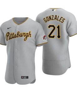 Pittsburgh Pirates Nick Gonzales Gray Authentic 2020 MLB Draft Road Jersey