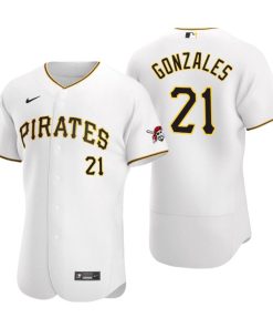Pittsburgh Pirates Nick Gonzales White Authentic 2020 MLB Draft Home Jersey
