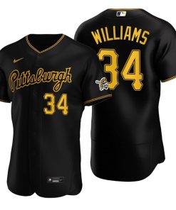 Pittsburgh Pirates Trevor Williams Black Authentic 2020 Alternate Jersey