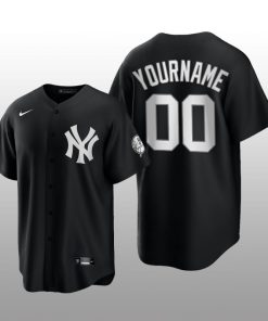 Replica Yankees Custom 2021 All Black Fashion Serise Jersey Black