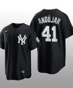 Replica Yankees Miguel Andujar 2021 All Black Fashion Serise Jersey Black