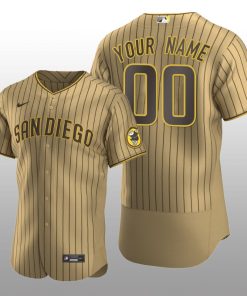 San Diego Padres Custom Authentic Alternate Tan Brown Jersey
