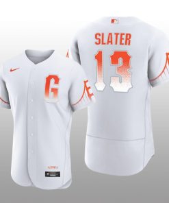 San Francisco Giants Austin Slater 2021 City Connect Authentic White Jersey