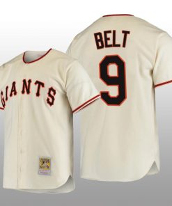 San Francisco Giants Brandon Belt Authentic Cooperstown Collection Home Cream 1954 Jersey