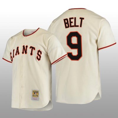San Francisco Giants Brandon Belt Authentic Cooperstown Collection Home Cream 1954 Jersey