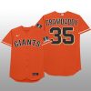 San Francisco Giants Brandon Crawford 2021 MLB Players Weekend Nickname Orange Jersey