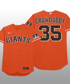 San Francisco Giants Brandon Crawford 2021 MLB Players Weekend Nickname Orange Jersey