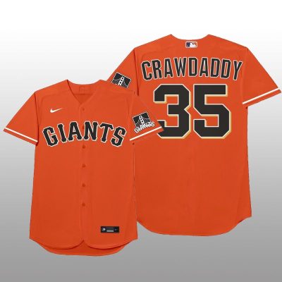 San Francisco Giants Brandon Crawford MLB Players Weekend Nickname Orange Jersey