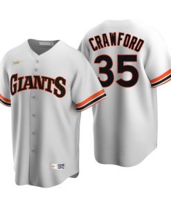 San Francisco Giants Brandon Crawford White Cooperstown Collection Home Jersey