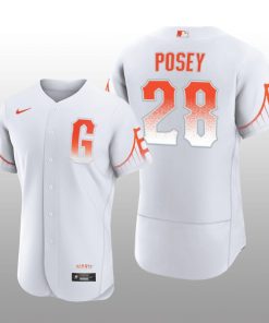 San Francisco Giants Buster Posey 2021 City Connect Authentic White Jersey