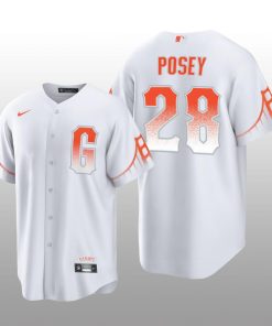 San Francisco Giants Buster Posey 2021 City Connect Replica White Jersey