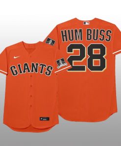 San Francisco Giants Buster Posey 2021 MLB Players Weekend Nickname Orange Jersey