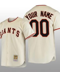 San Francisco Giants Custom Authentic Cooperstown Collection Home Cream 1954 Jersey