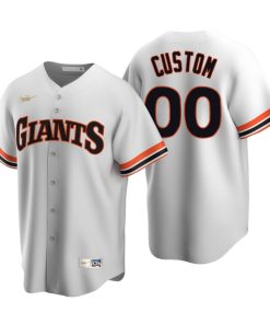 San Francisco Giants Custom White Cooperstown Collection Home Jersey