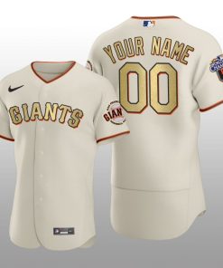 San Francisco Giants Custom World Series Champions 2010 Cream Gold Jersey