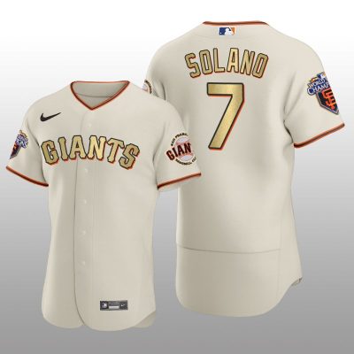 San Francisco Giants Donovan Solano World Series Champions 2010 Cream Jersey