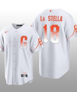 San Francisco Giants Tommy La Stella 2021 City Connect Replica White Jersey