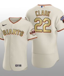 San Francisco Giants Will Clark World Series Champions 2010 Cream Gold Jersey